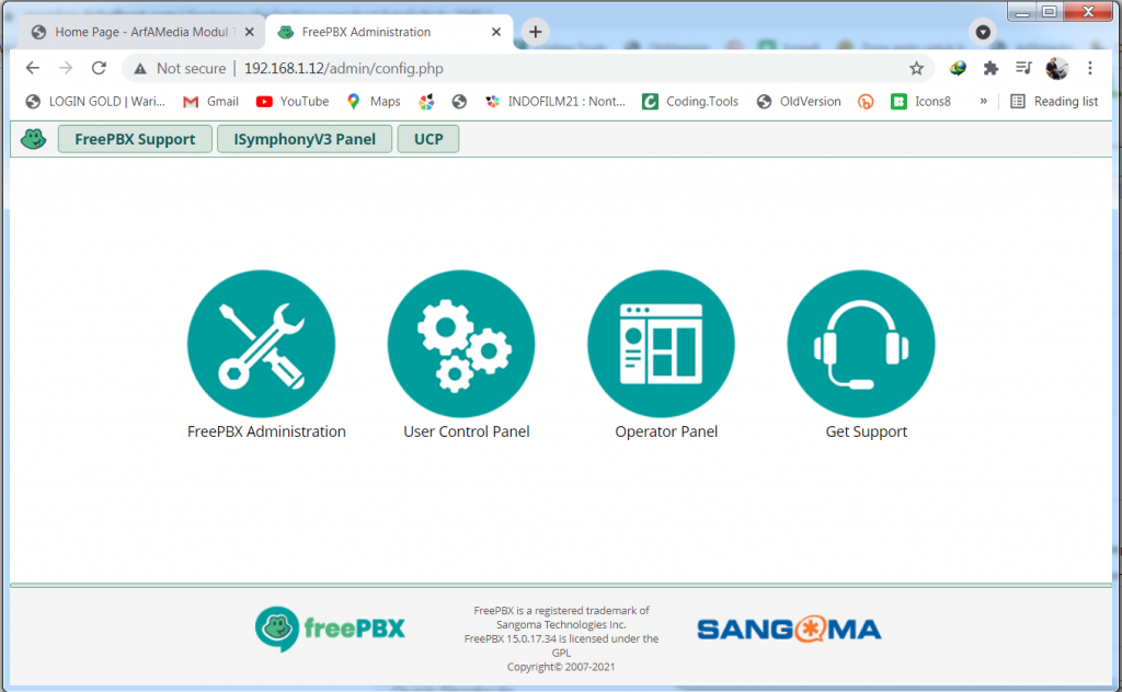 Gb12: Instal FreePBX di Virtua;Box