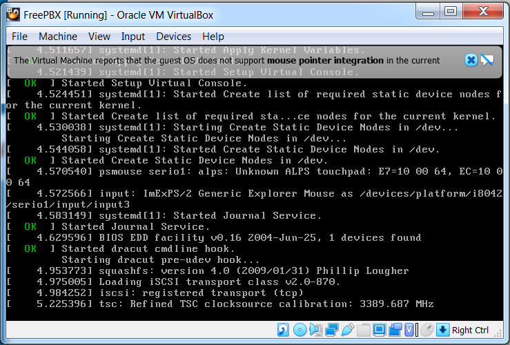 Gb4: Instal FreePBX di Virtua;Box