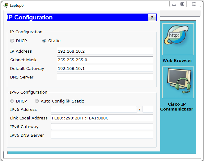 Config IP Address pada Laptop