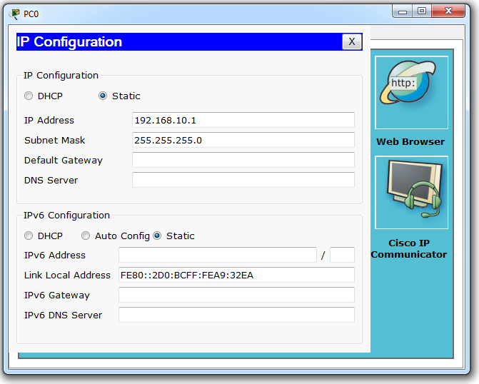 Konfigurasi IP Address pada PC